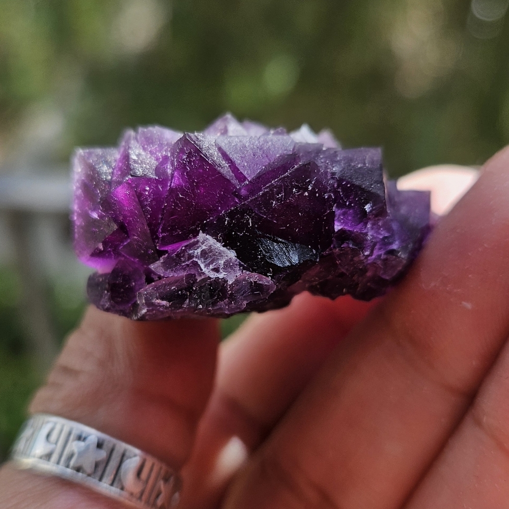 Plum Purple Chinese Fluorite - Picture 4 of 4